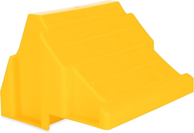 Camco Camper/RV Leveling Block Wheel Chocks - Stabilize & Center Wheels Easier - Helps Eliminate Dangerous Tire Movement - Sized for Larger Vehicle Tires - 2-Pack (44401)