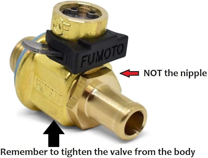 Original Fumoto F107N with LC-10 lever clip FN-Series Engine Oil Drain Valve, 1 Pack, Golden
