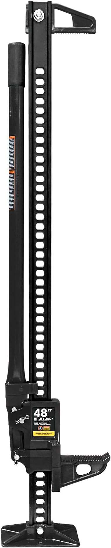 Big RED ATR6501BR Torin 48" Ratcheting Off Road Utility Farm Jack: 3 Ton (6,000 lb) Capacity, Black