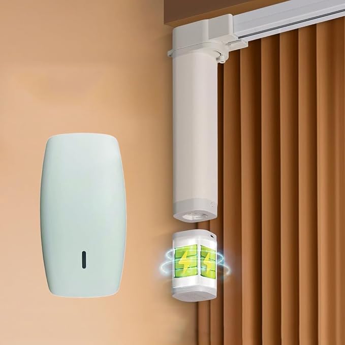 Pre-Assembled Motorized Curtain Rods Compatible with Control4, Smart Electric Track, 4000mAh Battery Automatic Opener, Quiet Remote Control Heavy Duty Drapery Hardware (5 meters (196.8 inches))