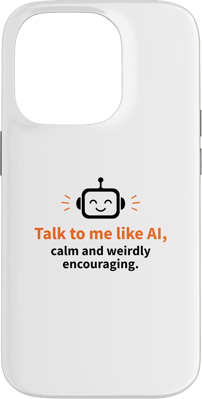 AI Robot Calm Encouraging Tech Support Case for iPhone 14 Pro