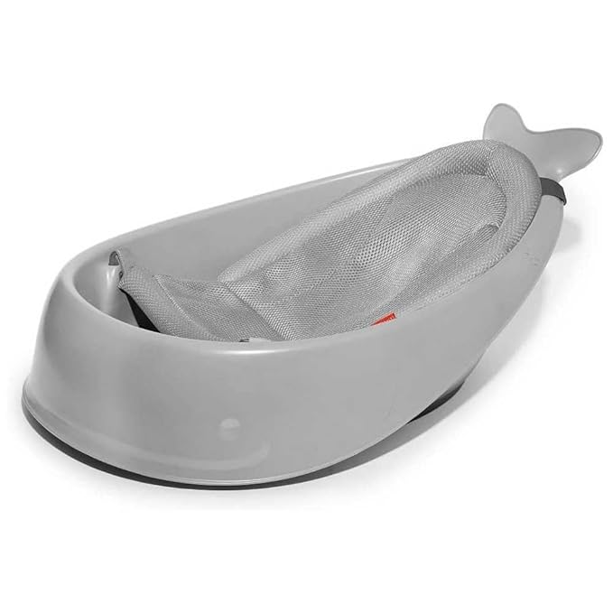 Skip Hop Infant Bath Tub 3-Stage Grow With Baby Smart Sling MOBY Bathtub Grey Age 0+