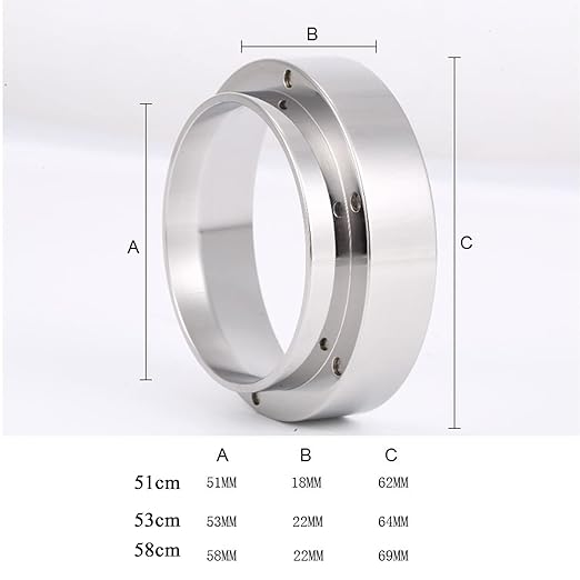 Espresso Dosing Funnel Precision Aluminum Alloy Coffee Dosing Ring Accessories Set for Portafilter Hands-Free (51mm)