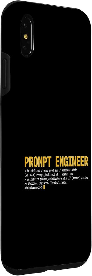 Prompt Engineer Terminal Screen AI Developer Software Coder Case for iPhone Xs Max