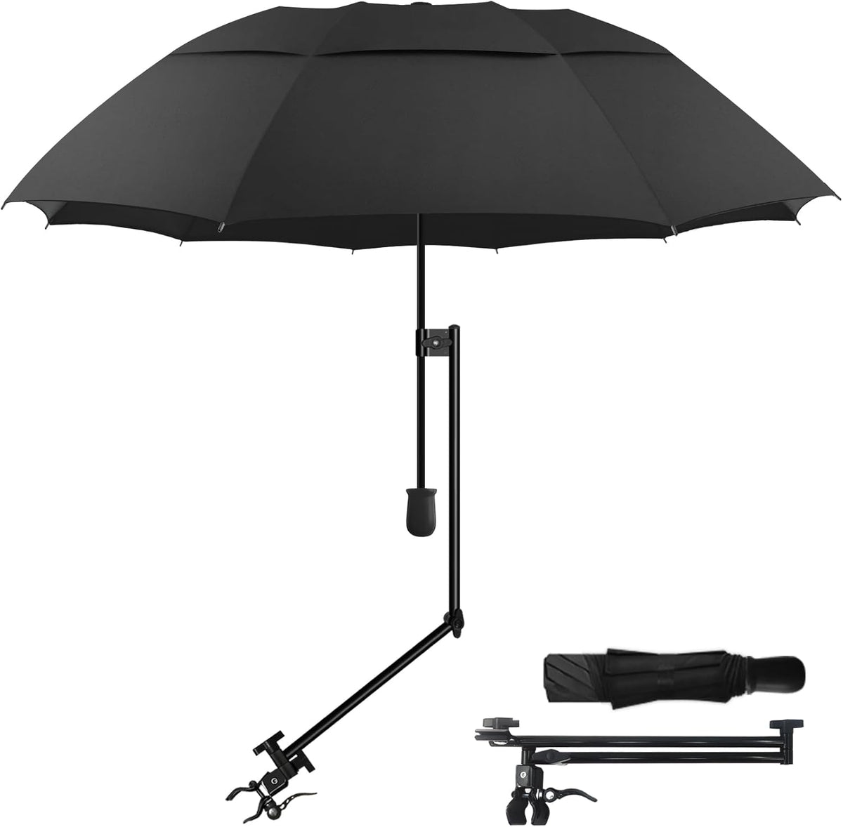 Patio Umbrellas | UPF 50+ 360° Adjustable Shade Umbrella - Versatile Beach & Outdoor Use