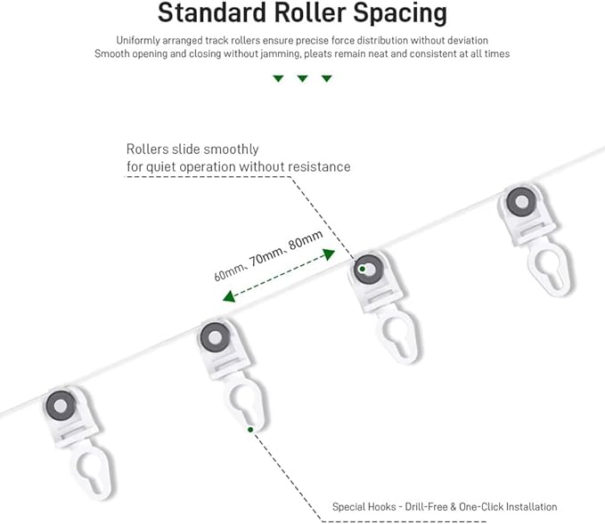 S Fold Motorized Curtain Track Kit with Remote, 1.8N Dry Contact Smart Curtain Opener System, Automatic Ripple Fold Drapery Rail for Hotel & Smart Home Integration (3.0 meters (118.1 inches))