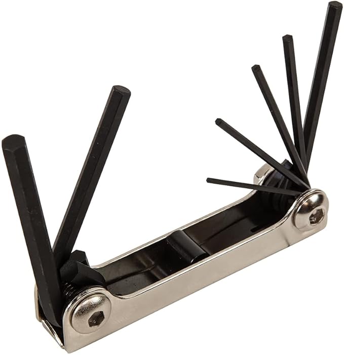 Klein Tools 70582 Folding Hex Key Set, 7-Key, Metric Sizes (Pack of 4)