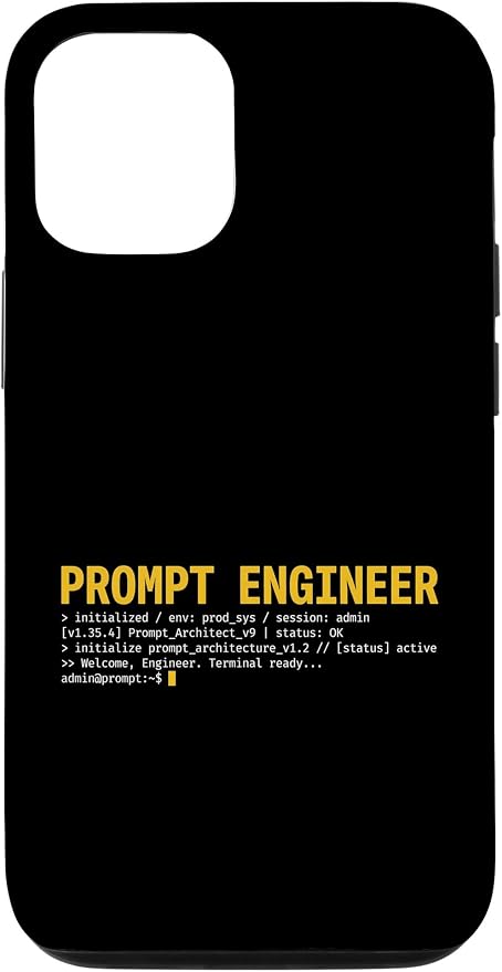 Prompt Engineer Terminal Screen AI Developer Software Coder Case for iPhone 12/12 Pro
