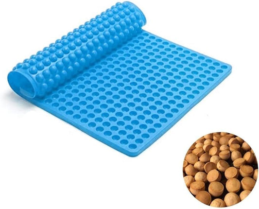 468-Cavity Dog Treat Mold,Mini Round Silicone Mold Dog Treats Pan for Cookies, Pet Treats Baking Mold Small Dot Cake Decoration(Blue)