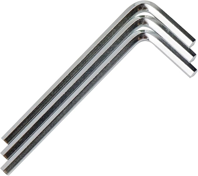 Antrader 3mm L-Shaped Hex Key Wrench Allen Wrench Hexagon Head Repairing Tool for Repairing, Installation, Pack of 50