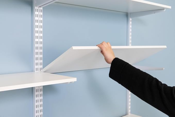Organized Living freedomRail Wood Shelf, 24-inch x 14-inch - White