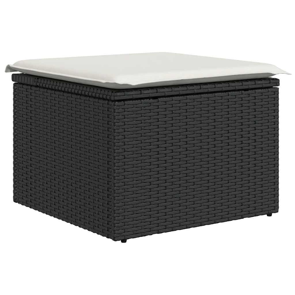 vidaXL Garden Sofa Set Black and White