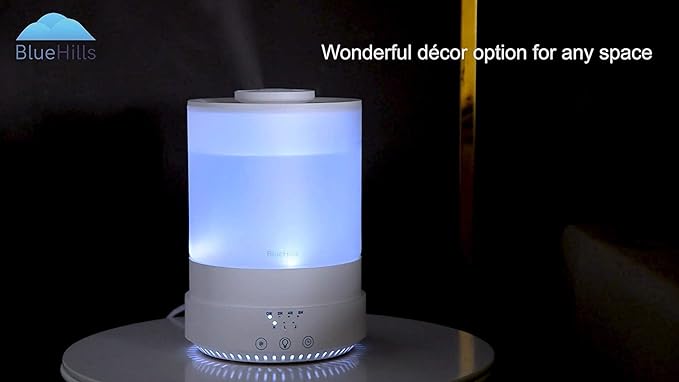 BlueHills Premium Set of 2 2000 ML and 2500 ML Large Essential Oils Diffusers for Big Rooms High Mist Output XL Capacity Adjustable Cool Mist Great Gift – Value Pack of 2 White