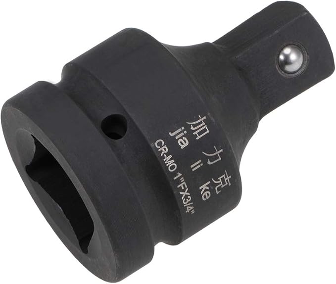 uxcell 1" Drive (Female) x 3/4" (Male) Impact Socket Reducer for Use with Air Impact Drivers, Breaker Bars, Ratchets, CR-MO Steel