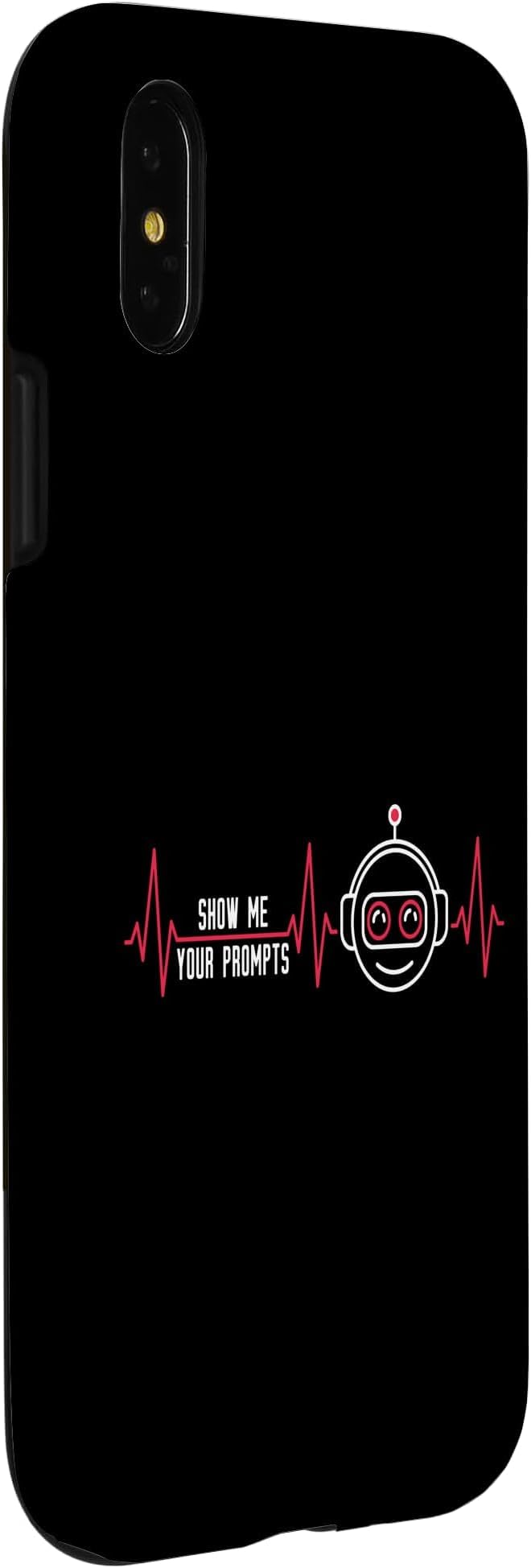 Show Me Your Prompts AI Artificial Intelligence Heartbeat Case for iPhone X/XS