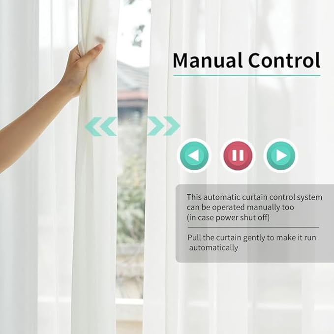 Mini RS485 Smart Curtain System, Pre-Assembled S-Fold Automatic Curtain Opener with Remote, 1.8N Quiet Motorized Curtain Track for Home & Office (4.0 meters (157.4 inches))