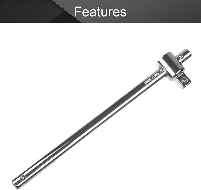 Utoolmart 1/2 Inch Drive Sliding Wrench Breaker Bar Adjustable T-Handle Socket Hand Tool 1Pcs