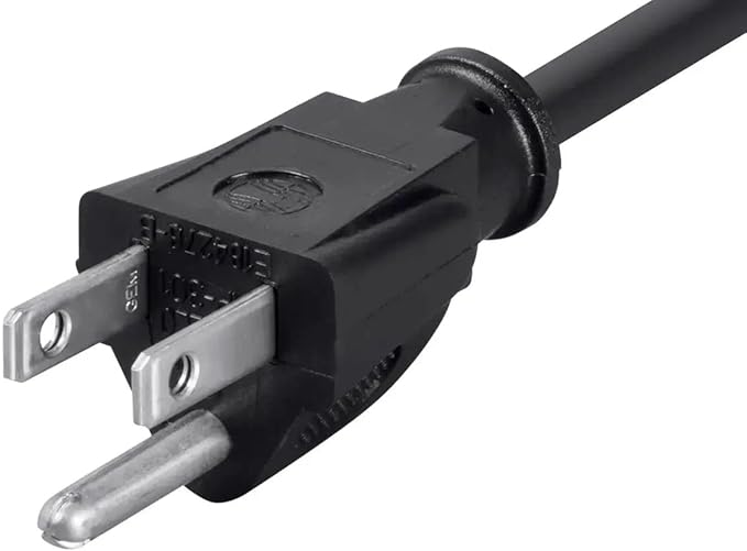 Monoprice 3-Prong Extension Cord - 6 Feet - Black (6 Pack) NEMA 5-15P to NEMA 5-15R, 16AWG, 13A