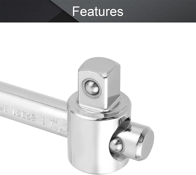 Utoolmart 3/8 Inch Drive Sliding Wrench Breaker Bar Adjustable T-Handle Socket Hand Tool 1Pcs