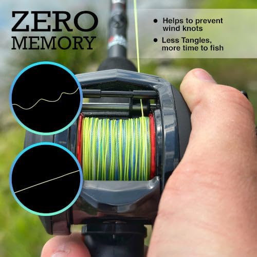 Reaction Tackle Braided Fishing Line - Pro Grade Performance for Saltwater & Freshwater - High Visibility Color Options