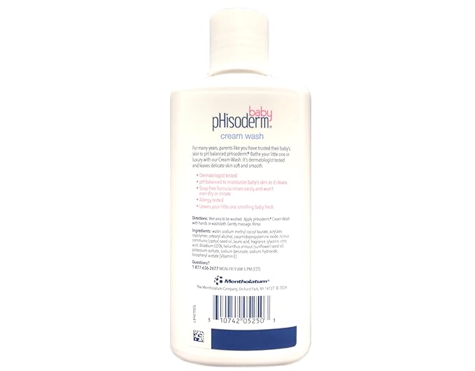 Tear-Free Cream Wash 8-Ounce Bottles (Pack Of 3) by pHisoderm Baby