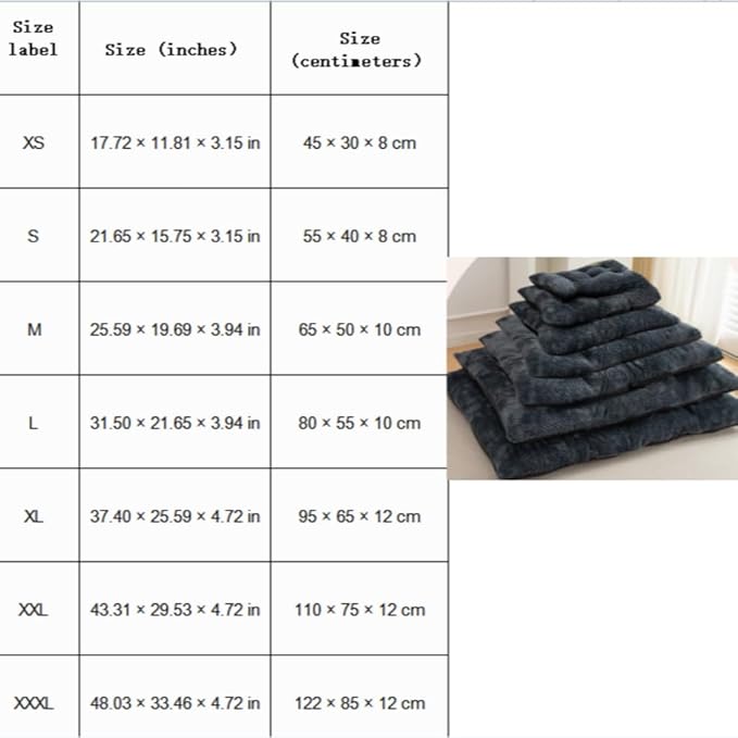 Washable Dog Bed for Large Breeds, Extra Cushioned Crate Mattress with Removable Fluffy Cover, Non-Slip Orthopedic Pet Pad, Machine Washable Kennel Mat(Khaki,XXXL)