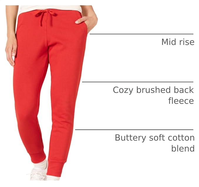 Amazon Essentials Women's Fleece Jogger Sweatpant (Available in Plus Size)