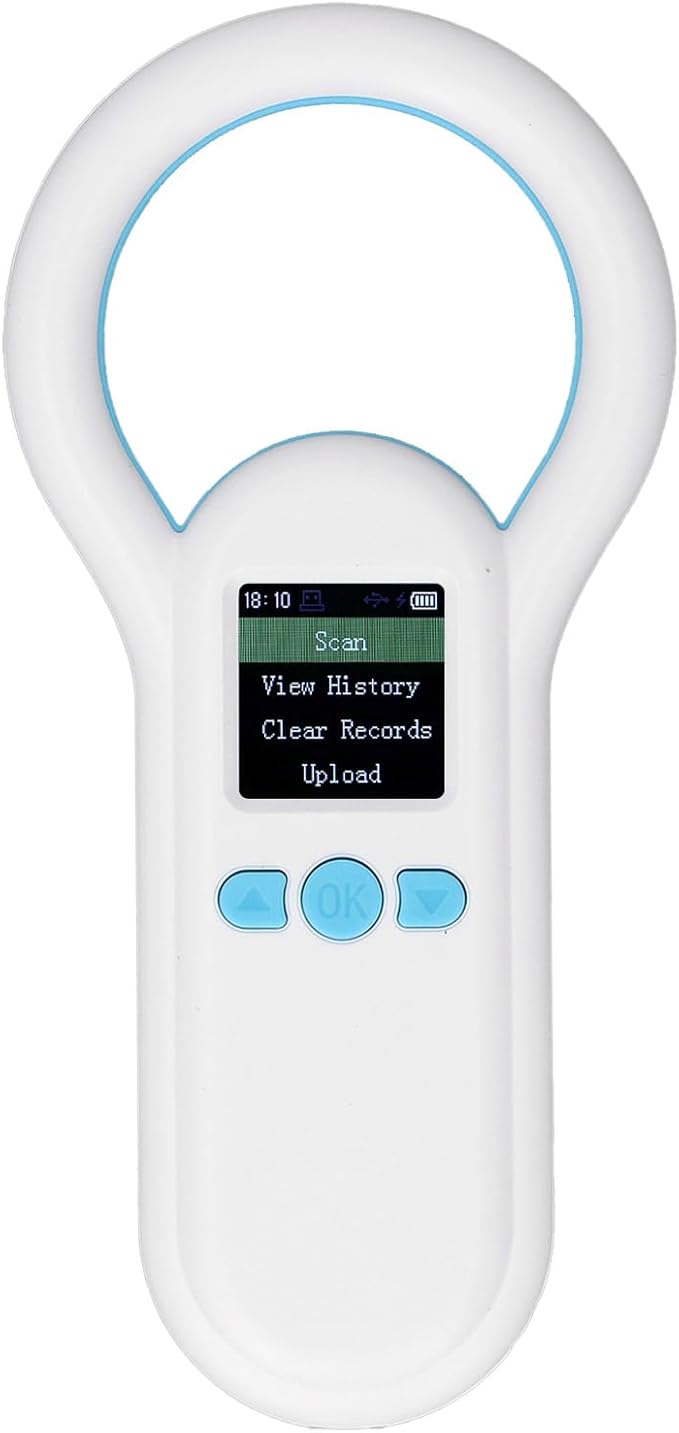 S20 Pet Microchip Scanner, ABS Material, 500 Records Storage, USB Upload, Fast Recognition for Dogs and Cats