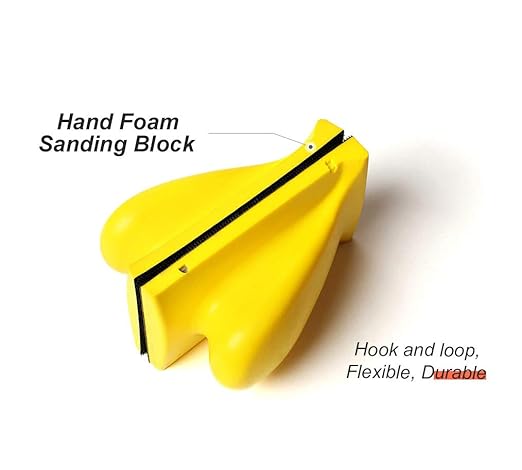 5" Hook and Loop Hand Sanding Block for Car Wood Furniture Restoration Home Arts