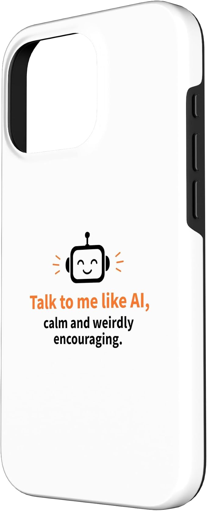 AI Robot Calm Encouraging Tech Support Case for iPhone 16 Pro