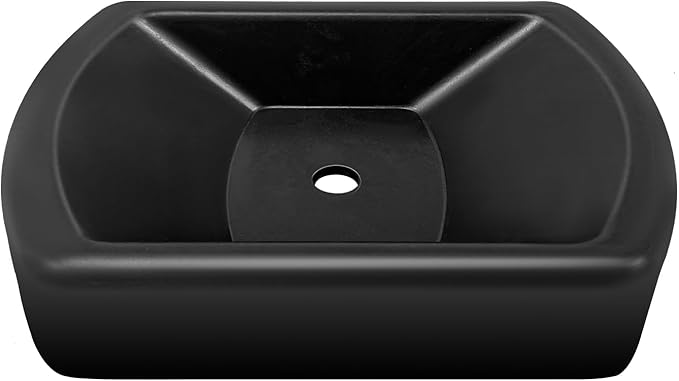 HOXWELL Rubber Wheel Dock for Trailer Tongue Jack, Suit for 6" Castor, Heavy Duty Wheel Dock 1 Pack for Cargo Camper RV Boat Roller Stopper, 6 in Caster Chock Easy to Store and Transport, Black