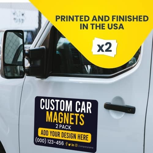 Magnet Me Up Customizable and Personalized Automotive Magnet Decals (12”x18” Rectangle)