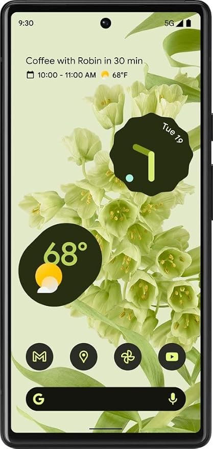 Google Pixel 6 ��� 5G Android Phone - Unlocked Smartphone with Wide and Ultrawide Lens - 256GB - Sorta Seafoam