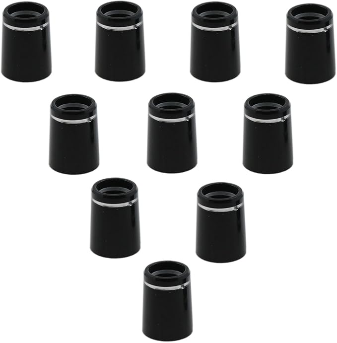 yukata Black Golf Ferrules Golf Club Ferrules Golf Ring Golf Tapered Ferrules 0.335 Golf Club Parts for Most Brands of Irons 10PCS