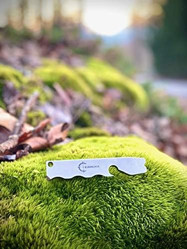 Iceboxx Pry Bar – EDC 4 Inch Titanium Mini Pry Bar Tool – Multipurpose Tool for DIY Enthusiasts, Prime Professional Use – Innovative Tools Pocket Clip, Bottle Opener, Lanyard Hole Every Day Carry