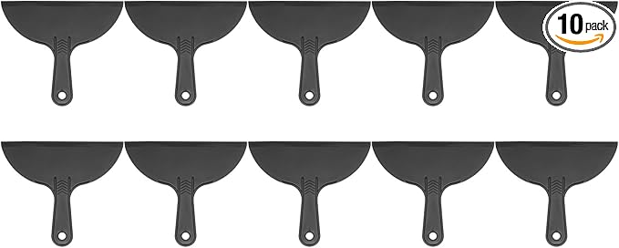 HARFINGTON 10pcs Putty Scraper 8" Width 6mm Thin Flexible Plastic Putty Knives for Taping Drywall Spreading Painting Wall Scratching