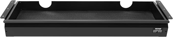 VEVOR Under Desk Drawer Slide Out, 33inch Under Desk Mounted Pull-out Drawer Attachment, Hidden Under Counter Drawers for office Home Sit Stand Workstation, Black