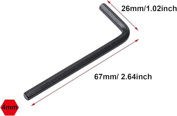 Antrader 4mm Allen Wrench L-Shaped Hex Key Set - Pack of 30 Repair & Installation Tool,Black
