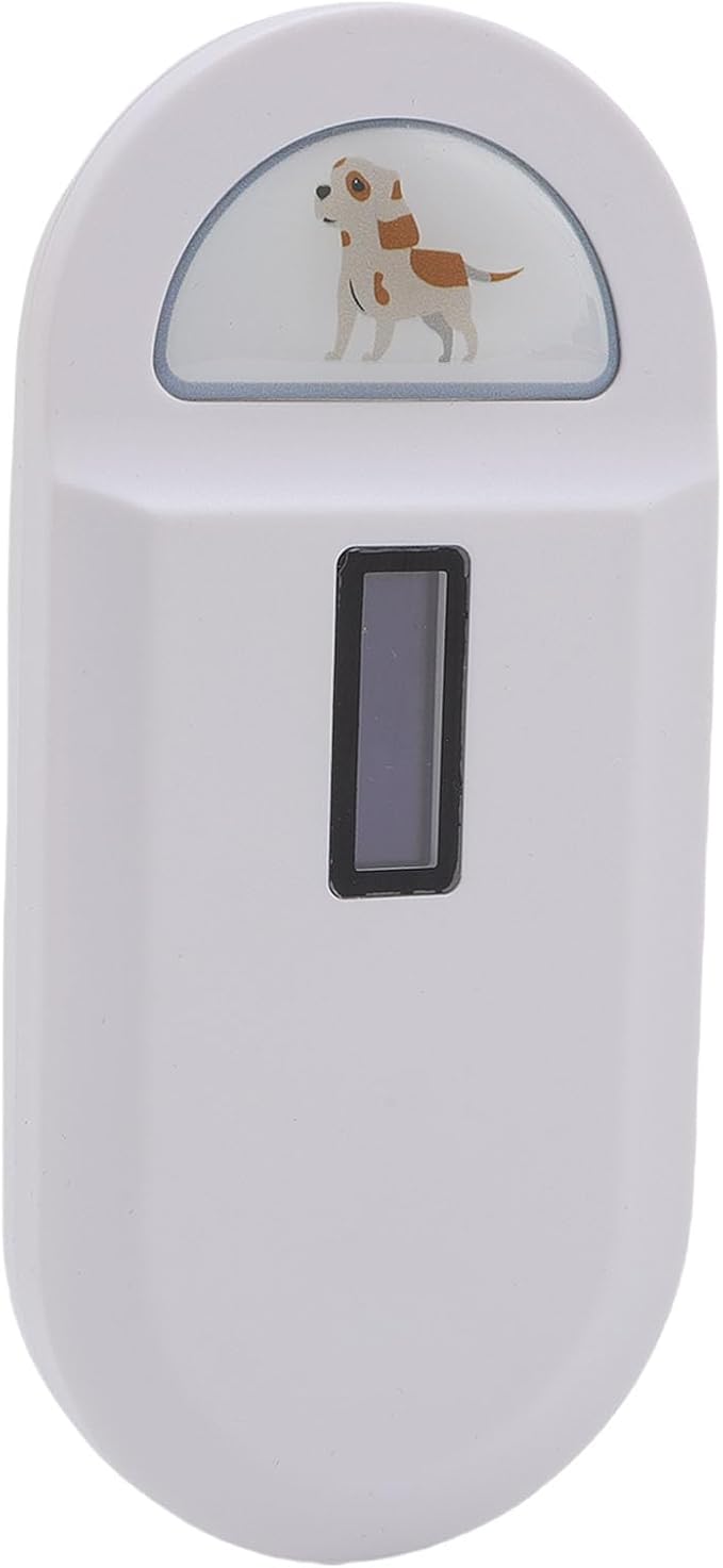 Pet Chip ID Scanner, Animal Tag Scanner with High Brightness Display, 800mAh Rechargeable Battery for FDX B & EMID Animal Management (White)