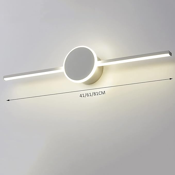 Wallps,Mertnk Bath Mirrorps Vanity Light Bathroom Mirror Lights Waterproof Led Mirror Front Light Stainless Steel and Acrylic Make-Upp Indoor Lightifixture Wall Light/Three Color Light/81Cm
