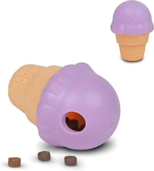 Brightkins Small Ice Cream Treat Dispenser, 2 Pieces, Dog Enrichment and Stimulation Puzzle Toys, Chew Toys