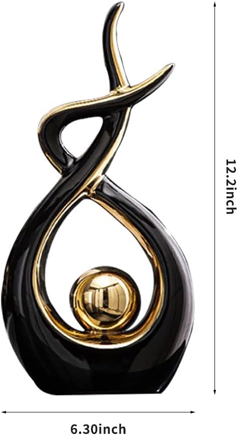 Norrclp Home Decor Modern Abstract Art Ceramic Statue Table Decorations for Dining Room Living Room Office Centerpiece