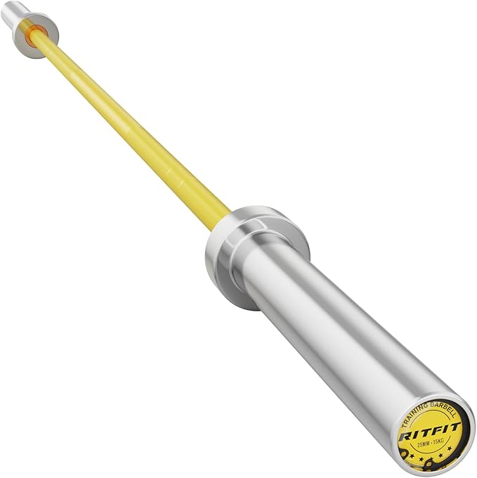 RITFIT 7FT Olympic Barbell for Strength and Weightlifting Training - 2 Inch Olympic Bar for Squat, Deadlift, Bench Press, Curl, Overhead Press - 500lbs/1000lbs/1500lbs Capacity
