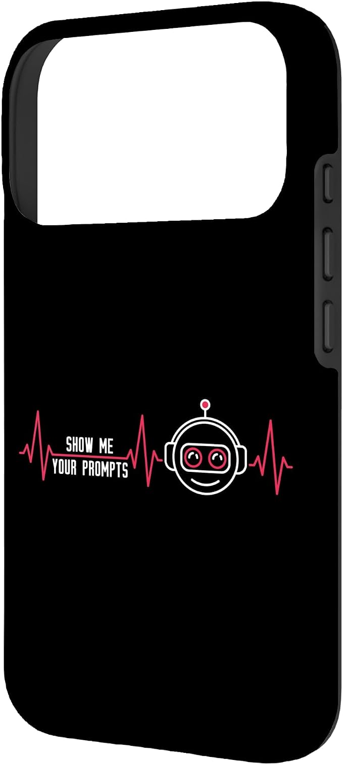 Show Me Your Prompts AI Artificial Intelligence Heartbeat Case for iPhone 17 Pro