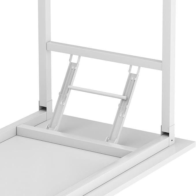 Need Office Computer Desk 39.3 Inch Sturdy Folding Laptop Table White | White Frame Writing Gaming Work Table/Foldable Home Office Desk/Sewing Table, No Assembly Required