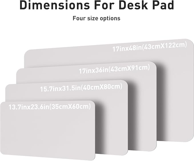 Aothia Large PU Leather Desk Pad Protector – Non-Slip Mouse Pad & Writing Mat for Office/Home, Waterproof, Easy to Clean (31.5" x 15.7", Pale Lavender White)