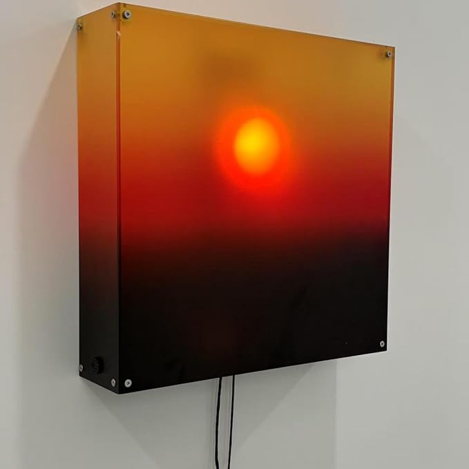 Mindfulness Wall Lamp Features Manual Sun Sunrises Sunset Hanging Light for Serenes Home Atmospheres Unique Acrylic Sunset Lamp Wall Ornament