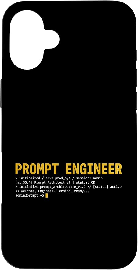 Prompt Engineer Terminal Screen AI Developer Software Coder Case for iPhone 16 Plus