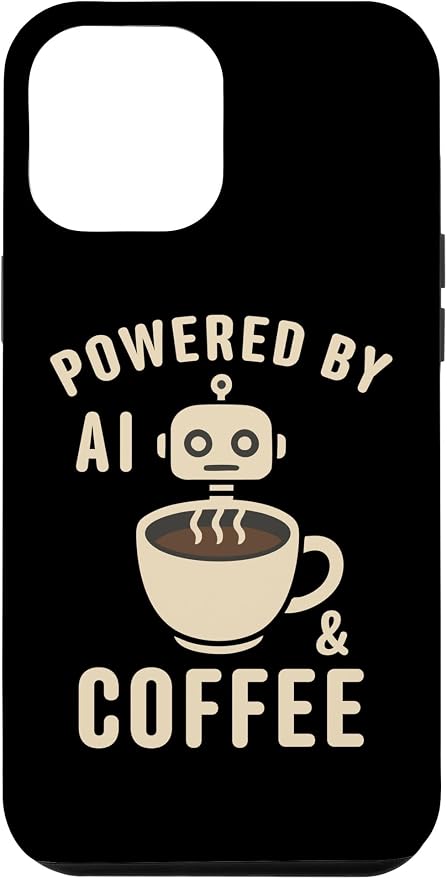 Powered by AI and Coffee Robot Case for iPhone 12 Pro Max