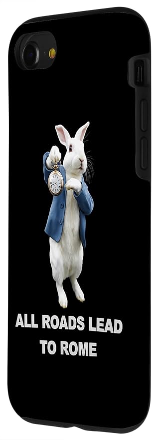 Funny AI Rabbit Meme Tshirt - All Roads Lead to Rome Humor Case for iPhone SE (2020) / 7/8